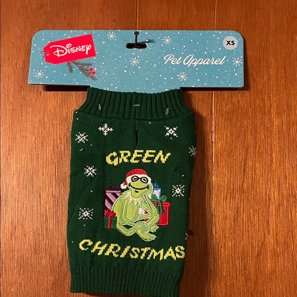 New Dog Christas Sweater Kermit the Frog XSM